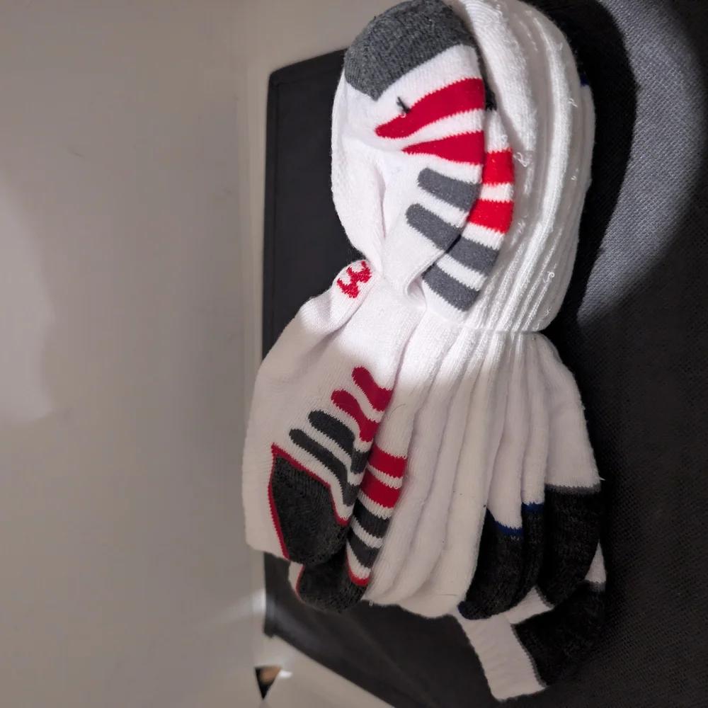 Men's White and Black Socks
